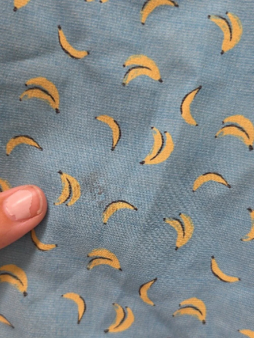 johnnie-O Light Blue Banana Print Kids Swim Trunks